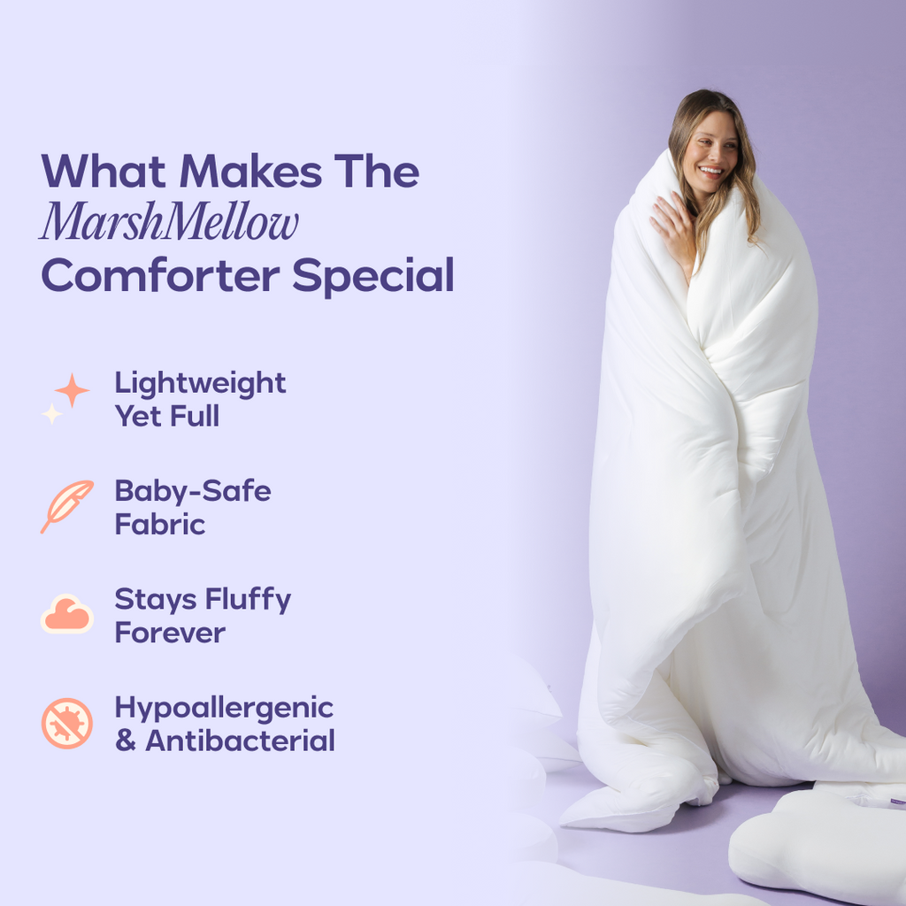 MarshMellow Comforter + 2 Puff Pillows