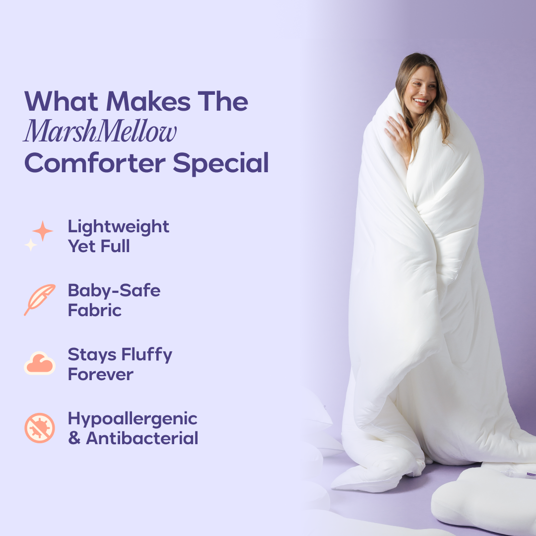 MarshMellow Comforter + 2 Puff Pillows