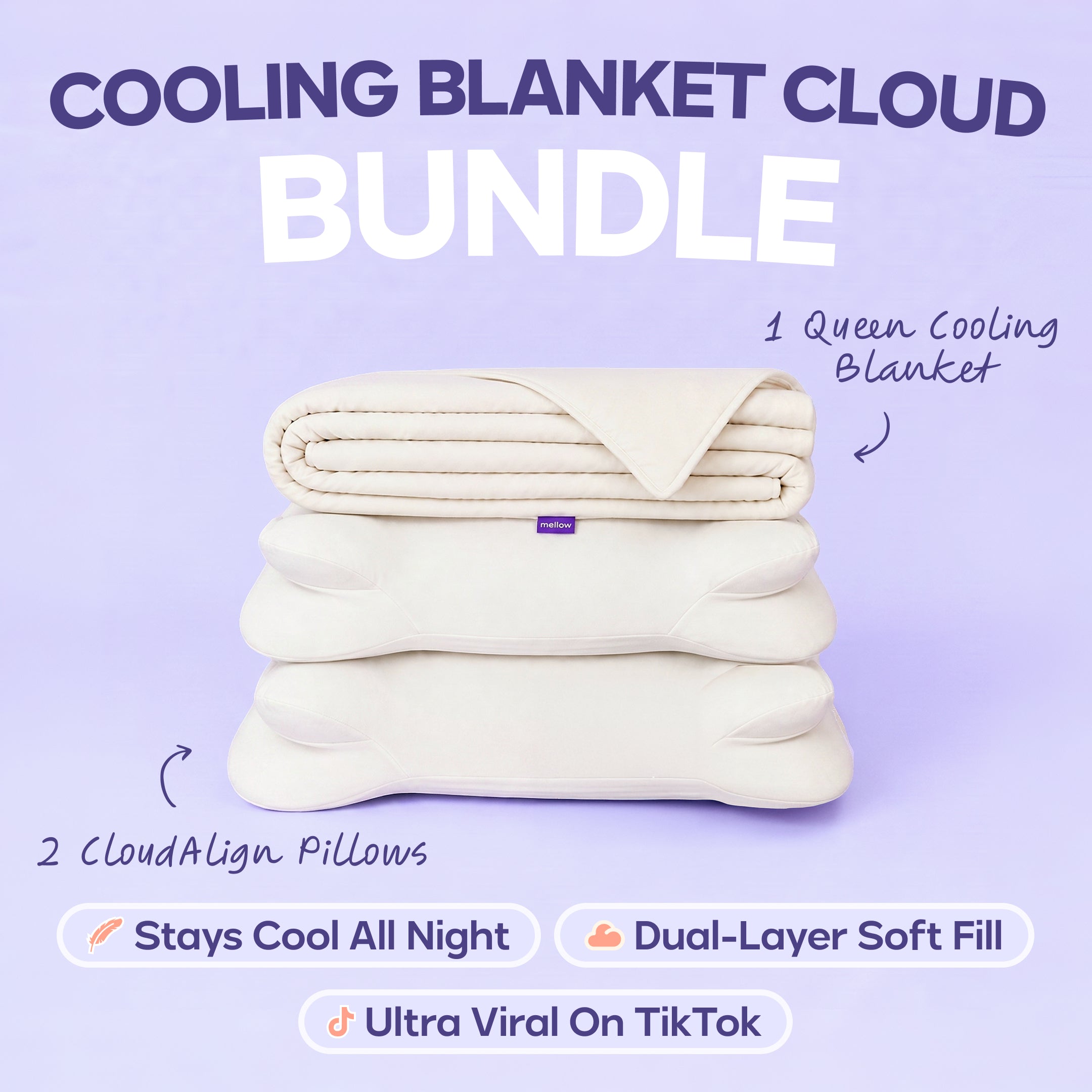 CloudCool™ Cooling Comforter + 2 CloudAlign Pillows