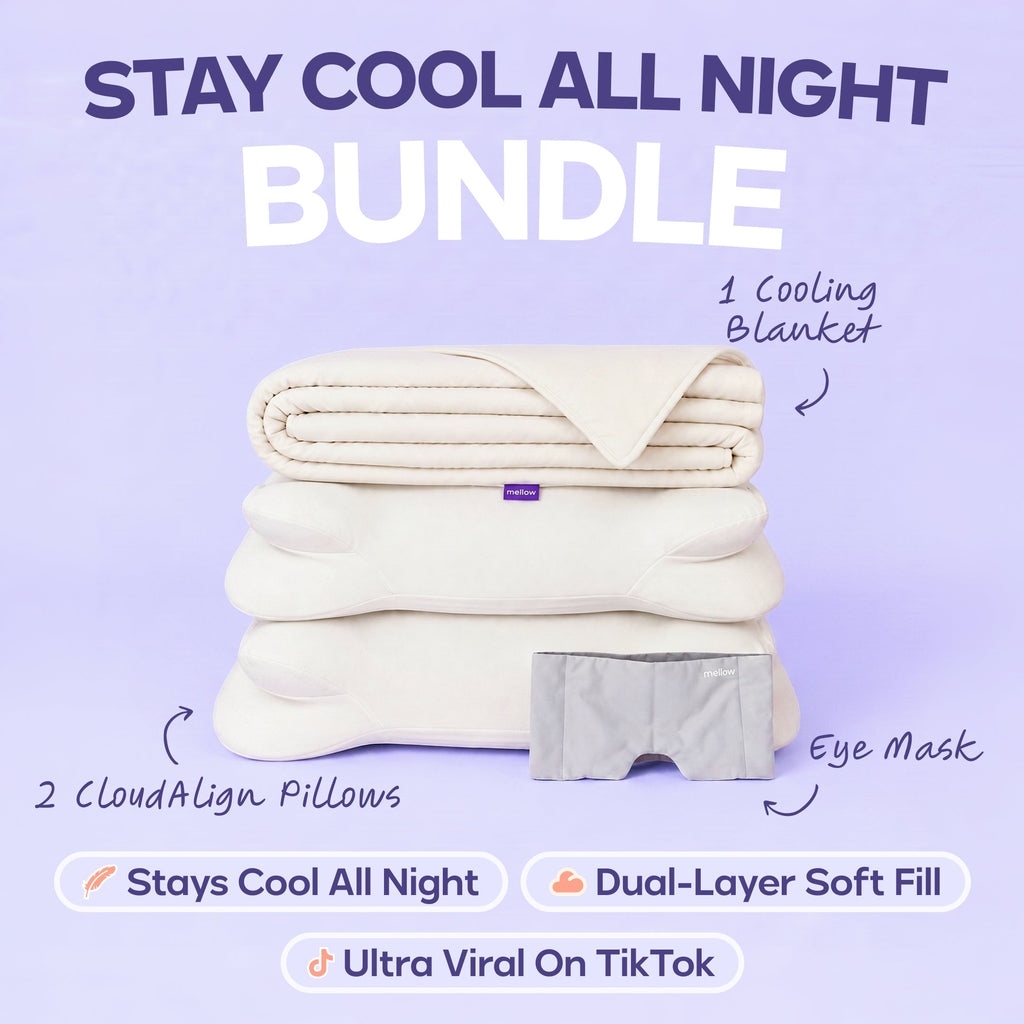 CloudCool™ Cooling Comforter + 2 CloudAlign Pillows + Weighted Eye Mask