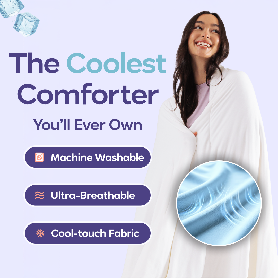 CloudCool™ Cooling Comforter + 2 CloudAlign Pillows + Weighted Eye Mask