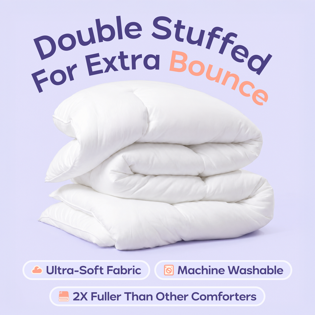 MarshMellow Comforter + 2 Puff Pillows
